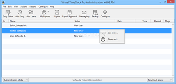 Virtual TimeClock Pro screenshot 2