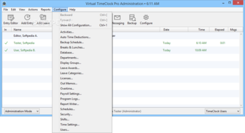 Virtual TimeClock Pro screenshot 9