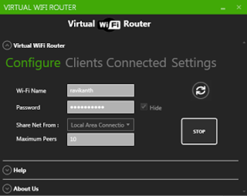 Virtual WiFi Router screenshot