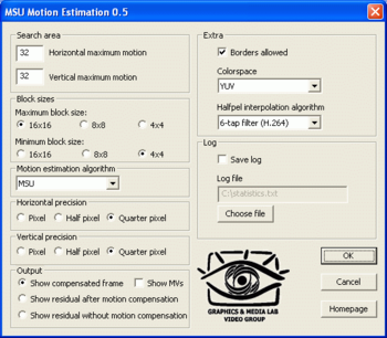 VirtualDub MSU Motion Estimation Filter screenshot