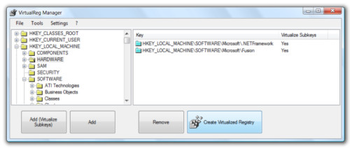 VirtualReg Manager screenshot