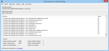 Virus Remover for Win32/Hidrag screenshot