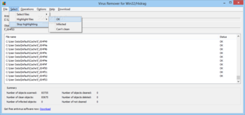 Virus Remover for Win32/Hidrag screenshot 2