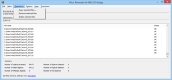 Virus Remover for Win32/Hidrag screenshot 3