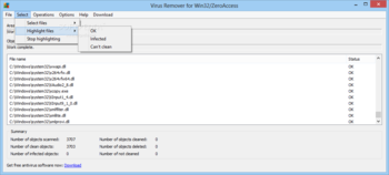 Virus Remover for Win32/ZeroAccess screenshot 2