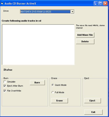 VISCOM Audio CD Burner ActiveX Ocx SDK screenshot