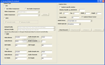 VISCOM Screen Record capture SWF FLV SDK ActiveX screenshot 2