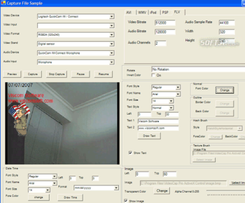VISCOM Video Capture FLV MP4 SDK ActiveX screenshot 2