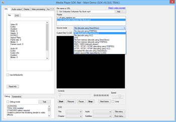 VisioForge Media Player SDK .NET screenshot