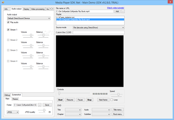 VisioForge Media Player SDK .NET screenshot 2