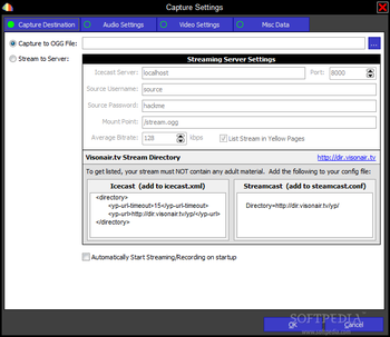 Visonair.tv Ogg Streamer screenshot 2