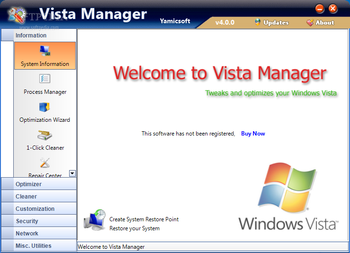 Vista Manager screenshot