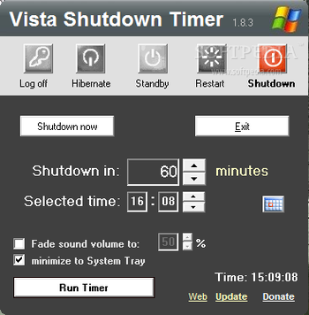 Vista - Shutdown Timer screenshot