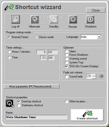 Vista - Shutdown Timer screenshot 3