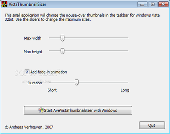 Vista Thumbnail Sizer screenshot