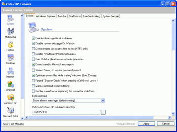 Vista XP Tweaker screenshot