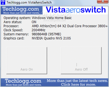 VistaAeroSwitch screenshot