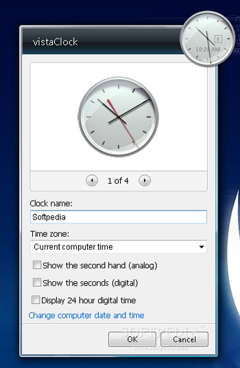 VistaClock screenshot 2