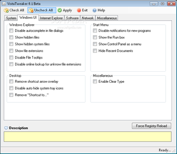 VistaTweaker screenshot 2