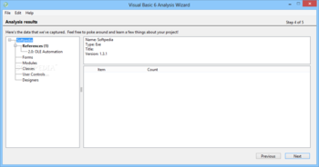 Visual Basic 6 Analysis Wizard screenshot 3