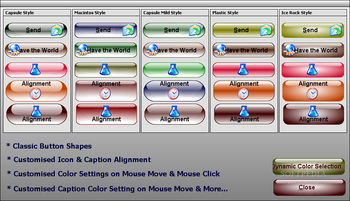 Visual Basic Form Skin & Coral Glass Button screenshot 2