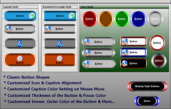 Visual Basic Form Skin & Coral Glass Button screenshot 3