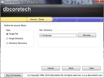 Visual Btrieve File Saver screenshot