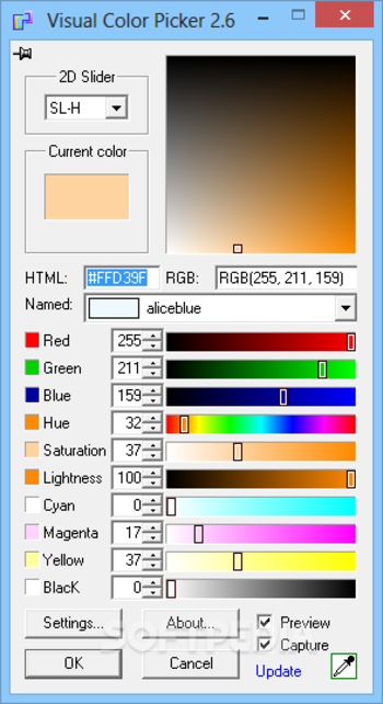 Visual Color Picker screenshot