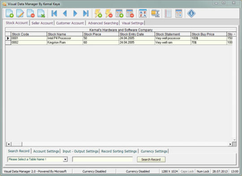 Visual Data Manager screenshot