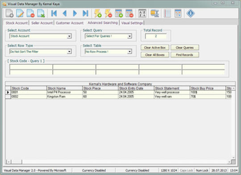 Visual Data Manager screenshot 2