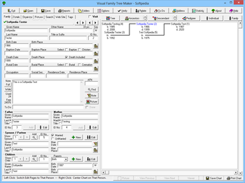 Visual Family Tree Maker screenshot