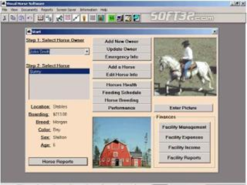 Visual Horse Software: Horse Manager screenshot