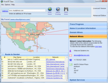 Visual IP Trace screenshot