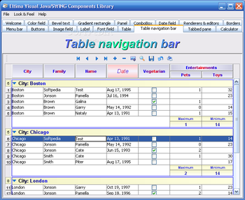 Visual Java/SWING Components Library screenshot 2