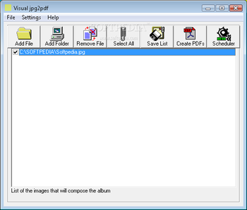 Visual jpg2pdf screenshot