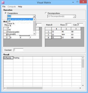 Visual Matrix screenshot