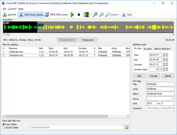 Visual MP3 Splitter & Joiner screenshot
