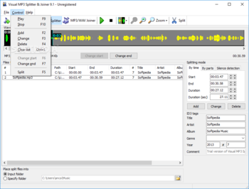 Visual MP3 Splitter & Joiner screenshot 3
