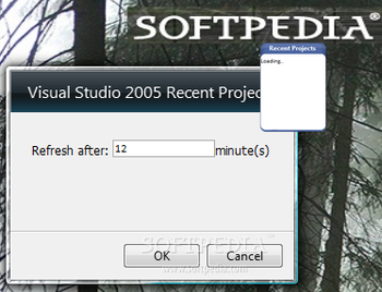 Visual Studio 2005 Recent Projects screenshot