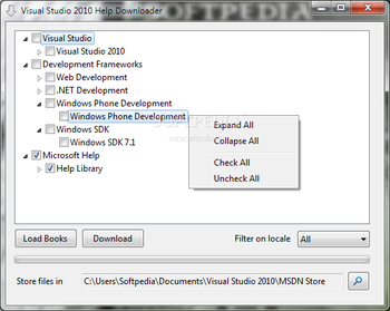 Visual Studio 2010 Help Downloader screenshot