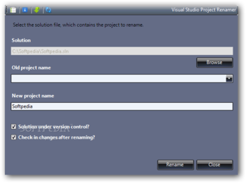 Visual Studio Project Renamer screenshot