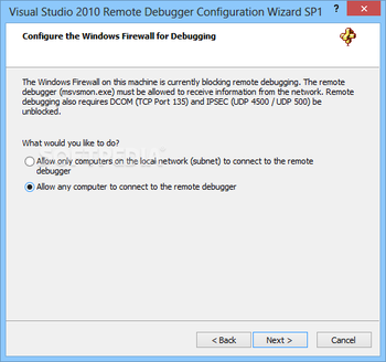 Visual Studio Remote Debugger screenshot 2