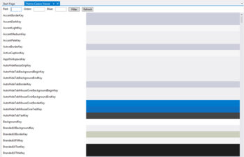 Visual Studio Theme Colors Viewer screenshot