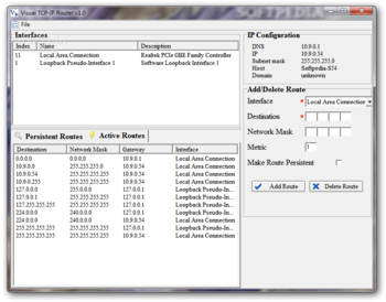 Visual TCPIP Router screenshot