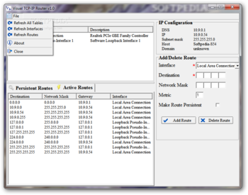 Visual TCPIP Router screenshot 2