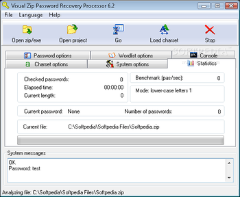 Visual Zip Password Recovery Processor screenshot 3