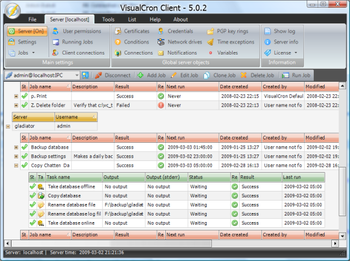VisualCron screenshot