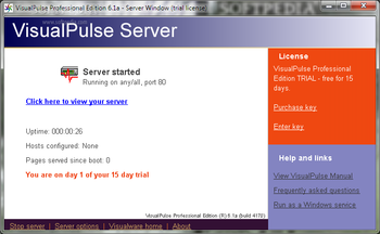 VisualPulse Server screenshot