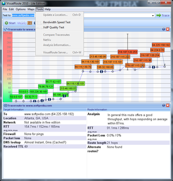 VisualRoute Lite Edition 2010 screenshot 2