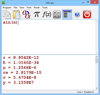 VKCalc screenshot